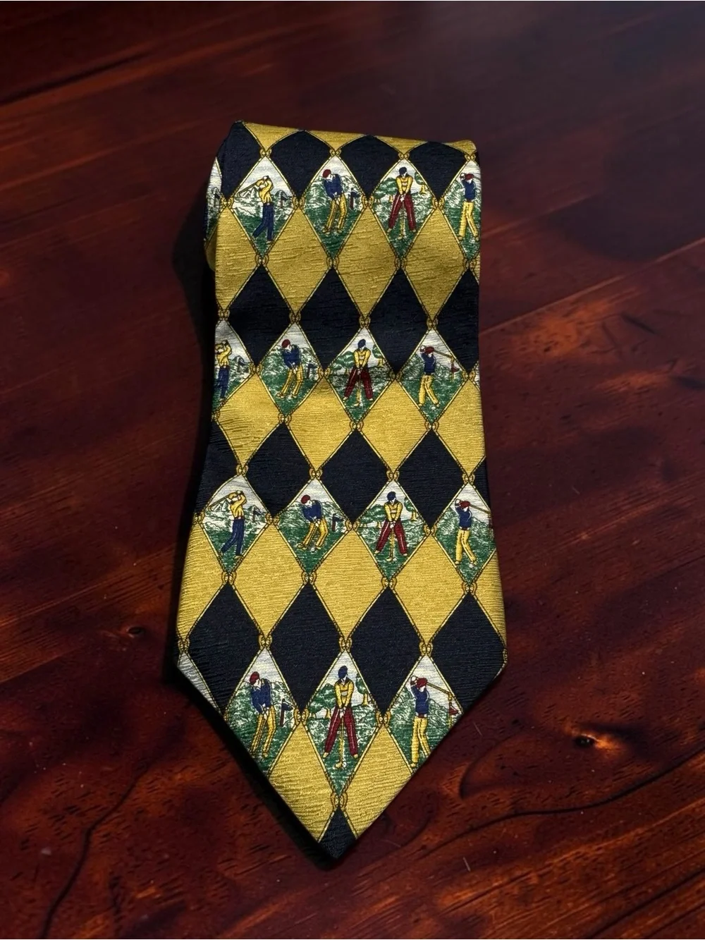Vintage Nicklaus Golf Theme 100% Silk Tie